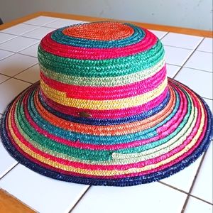 Vibrant straw hat by the Scala collection